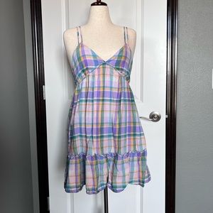 💜PASTEL PLAID DRESS🩵